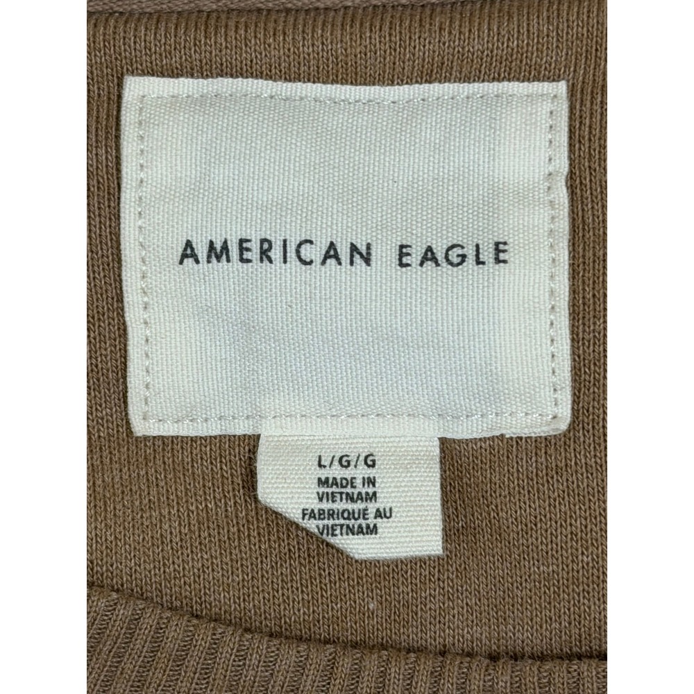 American Eagle Skeleton Mushroom Graphic Sweatshirt Tan Brown Large Relaxed Fit - Picture 3 of 5